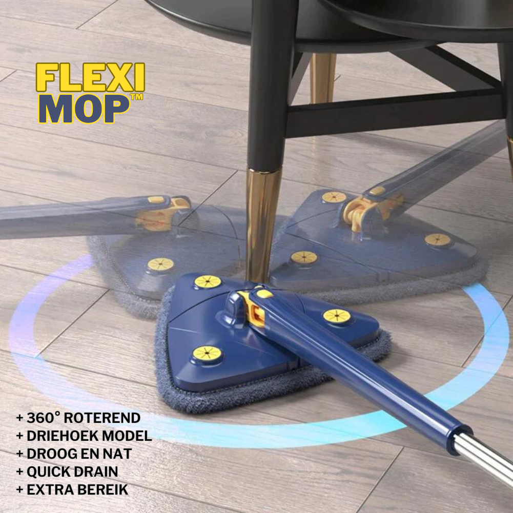 FlexiMop™ | Alles-in-1 360° Vloermop + 3 GRATIS microvezel doeken