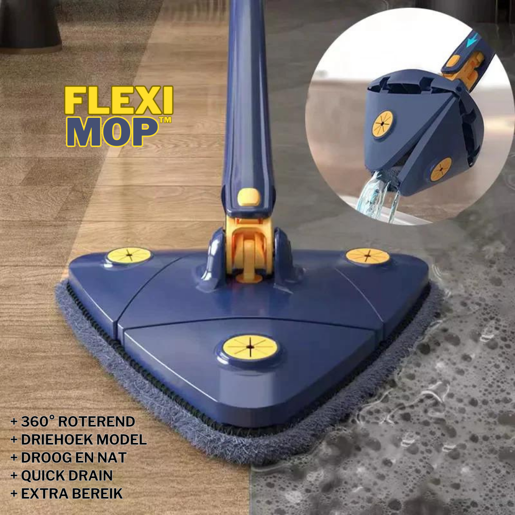 FlexiMop™ | Alles-in-1 360° Vloermop + 3 GRATIS microvezel doeken