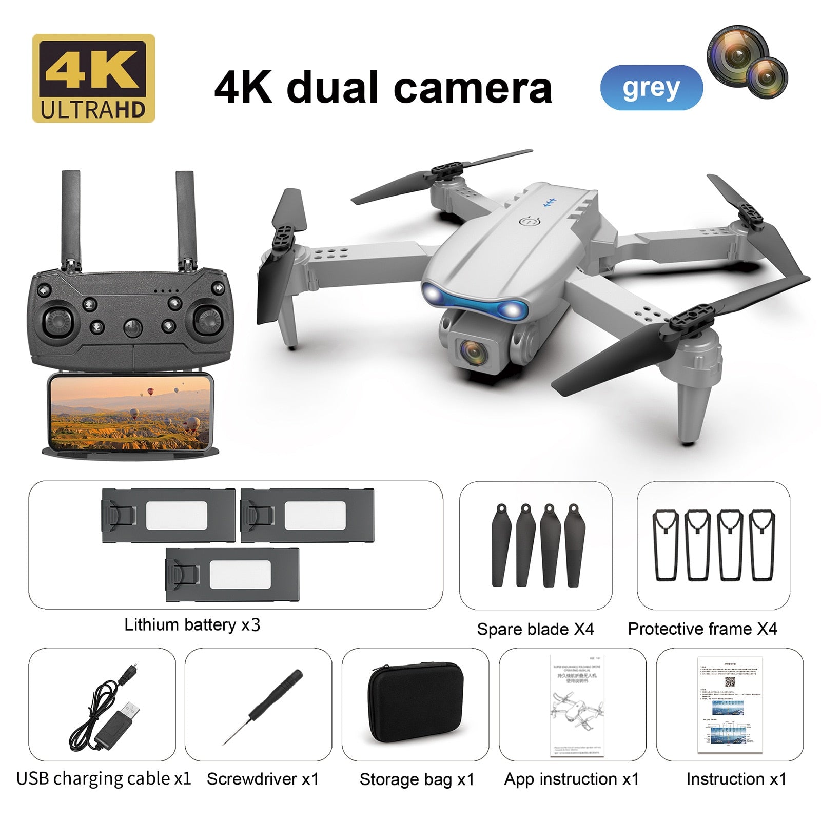 MiniDrone 4K Pro™ | De Ultracompacte 4K Mini Drone + 3 GRATIS Batterijen